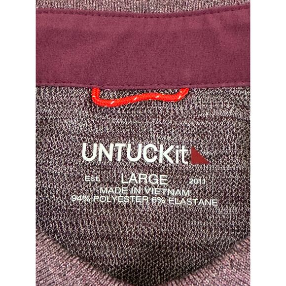 UNTUCKit Mens Size L Purple Performance Polo Large Shirt - Picture 4 of 7